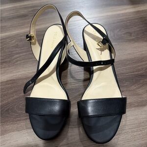 Cole Haan Black Strappy Sandals